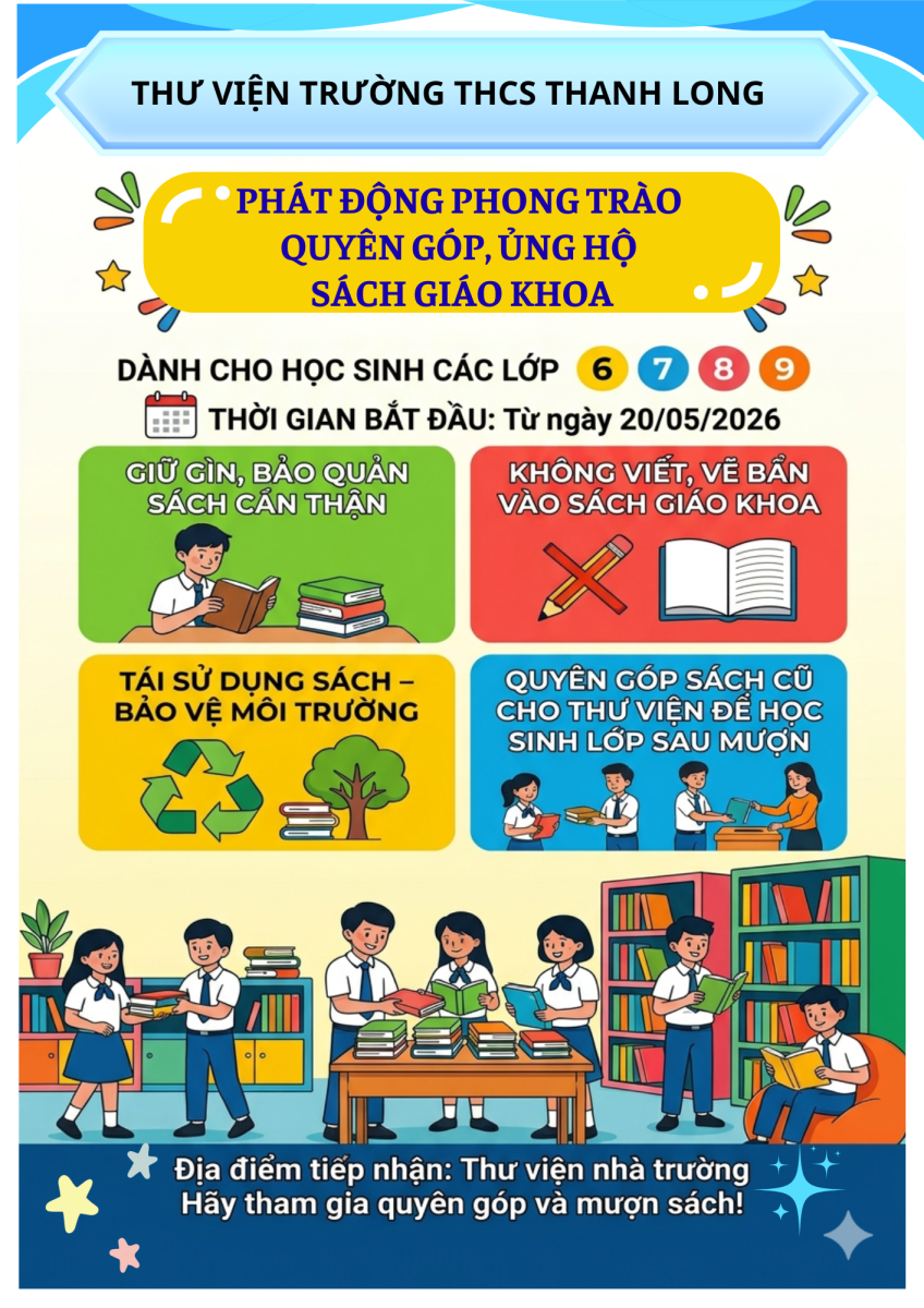 Phát động phong trào quyên góp, ủng hộ Sách giáo khoa các lớp 6,7,8,9