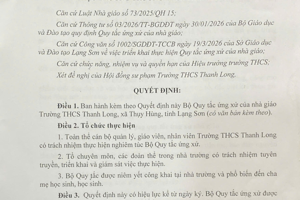 Quyết định ban hành bộ quy tắc ứng xử